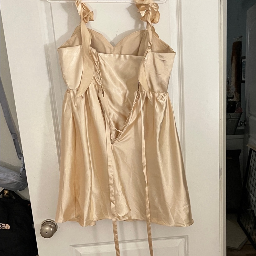 Homecoming Cream Ruffled Dress - Picture 2 of 2